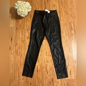 Faux Leather Straight Pants from Loft